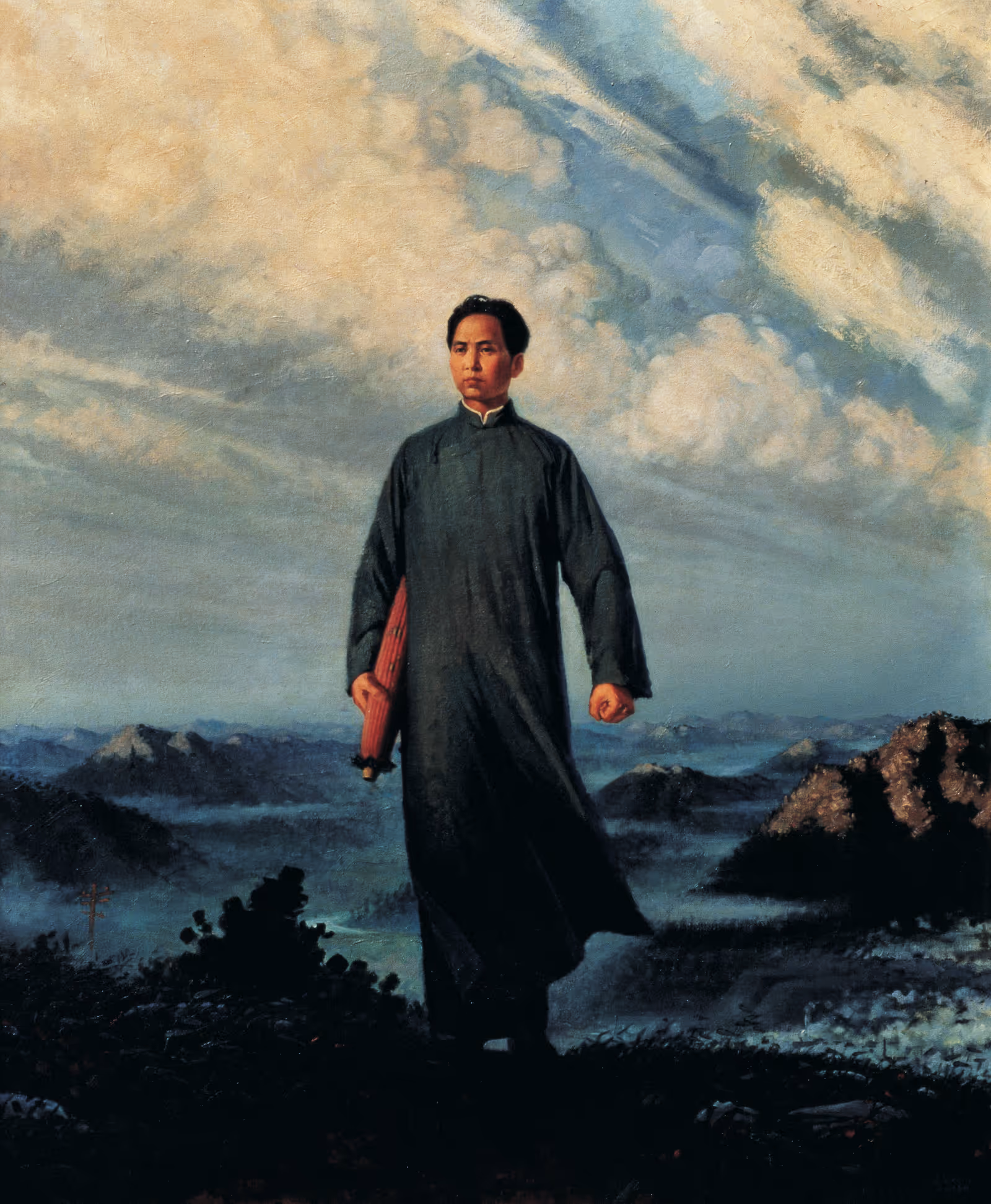刘春华，《毛主席去安源》，油画，220 × 180cm，1967